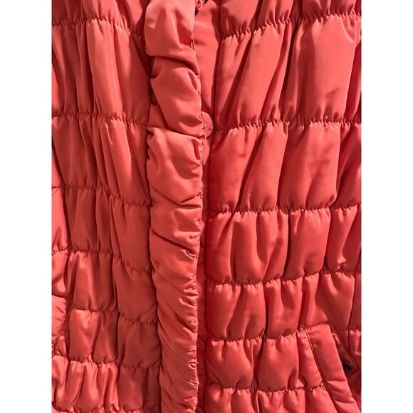 ✌️ 2/$40 ✌️ Quilted Coral Puffer Vest With High Collar & Snap Closure - Medium - Picture 3 of 8